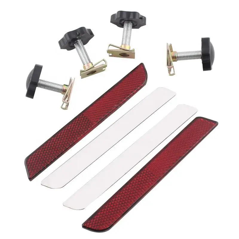 Hard Saddlebags Red Side Visibility Reflectors+Theft Deterrent Locks Fit For Harley
