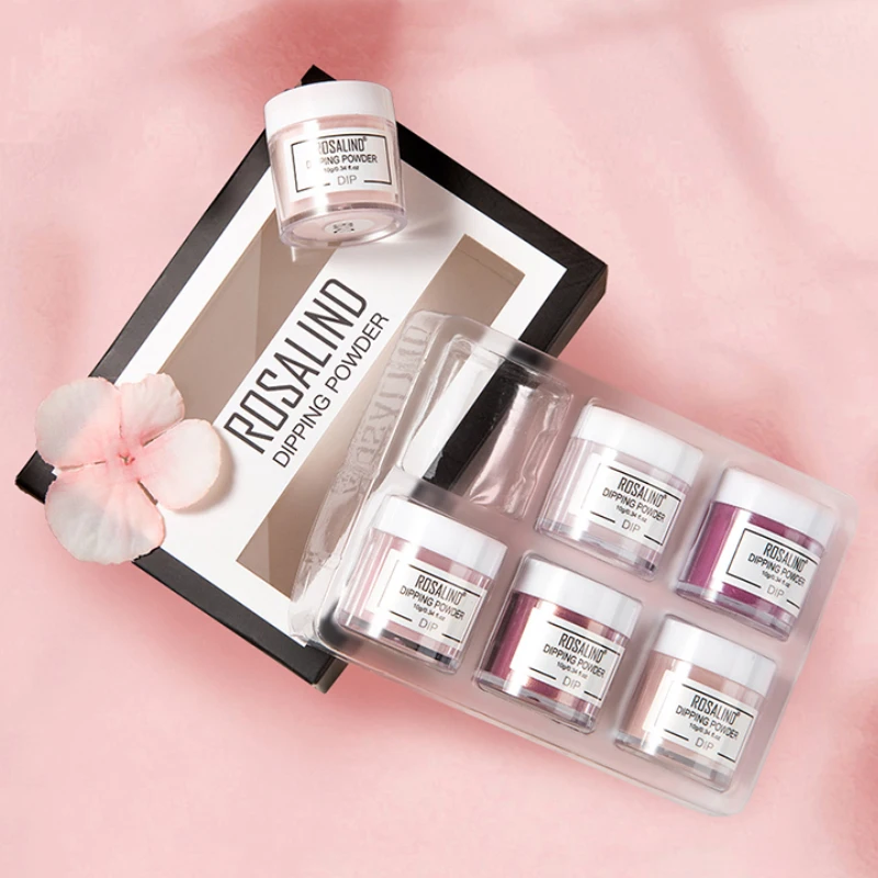 ROSALIND professional high quality 6pcs/kit acrylic dipping powder kit color long lasting dip nail powder set for wholesale, 6 colors
ROSALIND professional high quality 6pcs/kit acrylic dipping powder kit color long lasting dip nail powder set for wholesale, 6 colors