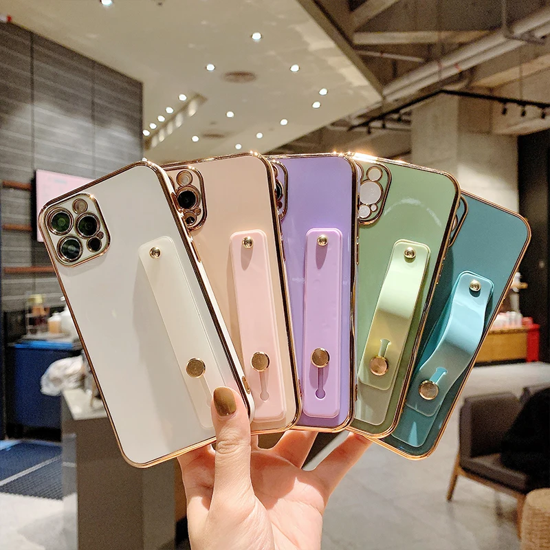 Plating Phone Case For iPhone 11 Luxury Soft TPU For iPhone 12 13 X XS XR 6S 7 8 Plus SE 2020 Pro Max With Wristband Back Cover
Plating Phone Case For iPhone 11 Luxury Soft TPU For iPhone 12 13 X XS XR 6S 7 8 Plus SE 2020 Pro Max With Wristband Back Cover