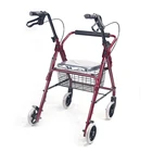 Light 4 Rollator Foldable Light Weight Rollator Seat Walker With 4 Wheels