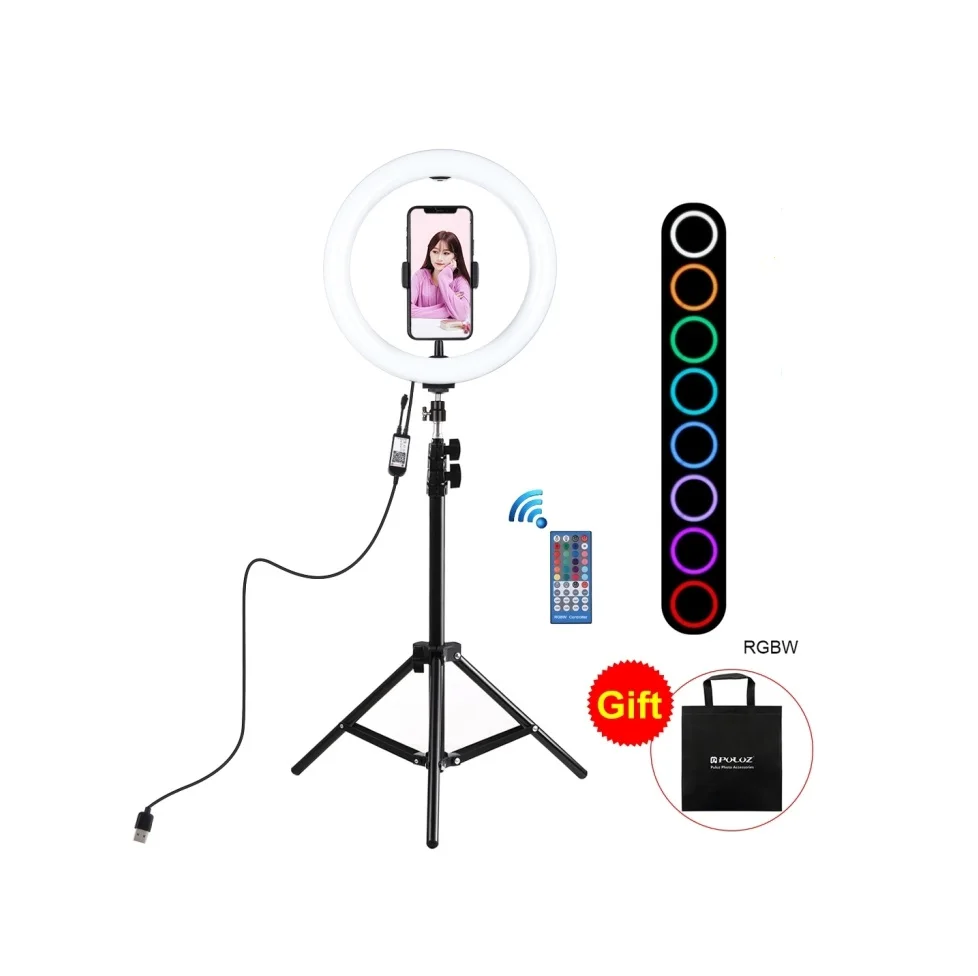 10.2inch RGB LED Ring Photographic Light for Makeup Beauty Tiktok Selfie with 1.1m Tripod Camera Led Ring Light
10.2inch RGB LED Ring Photographic Light for Makeup Beauty Tiktok Selfie with 1.1m Tripod Camera Led Ring Light