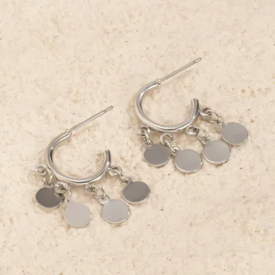 Punk Style Gold Plated Circular Sequin Tassel Earring Silvery Rounded Coins Bohemian Earring
Punk Style Gold Plated Circular Sequin Tassel Earring Silvery Rounded Coins Bohemian Earring