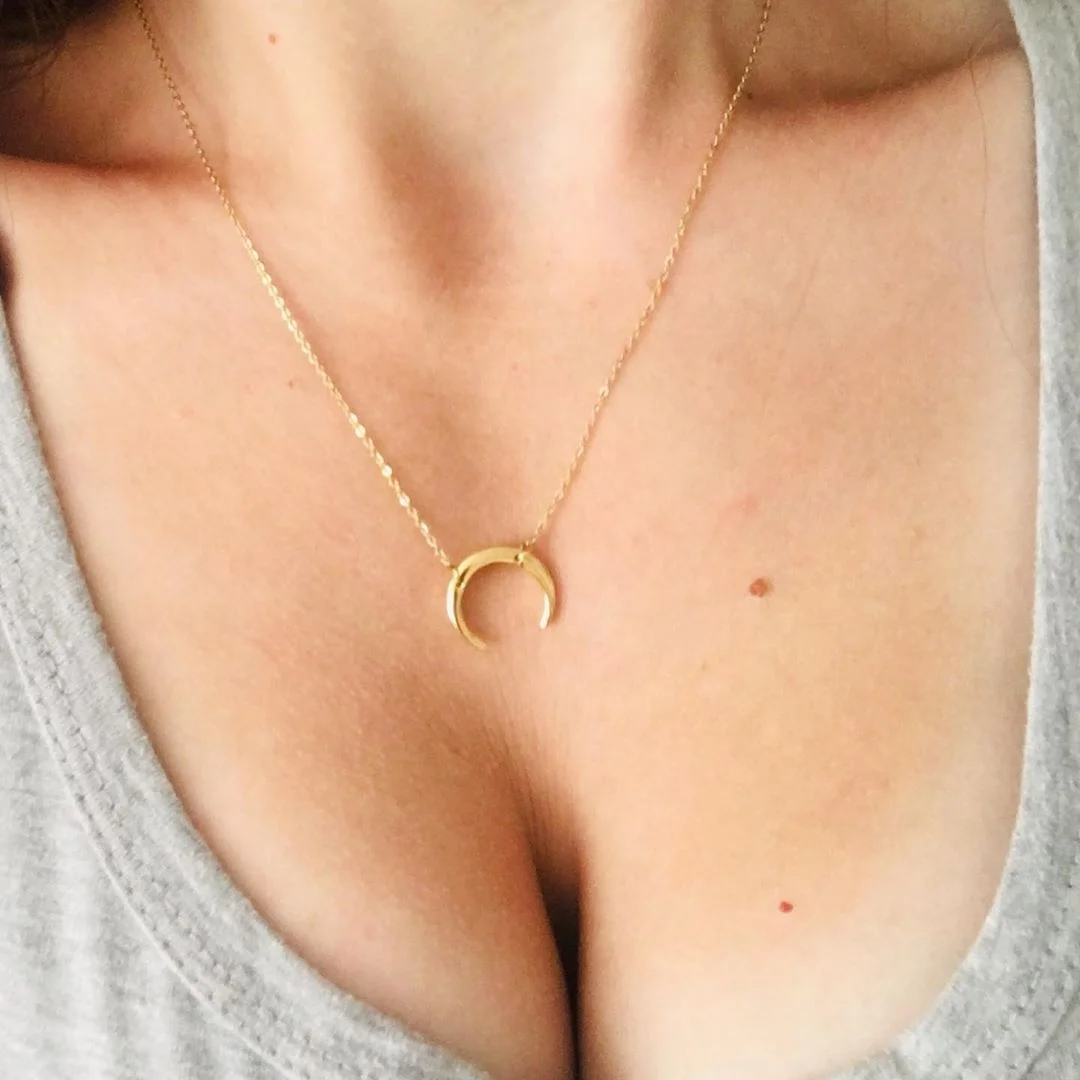 Minimalist Jewelry Stainless Steel Necklace Women Horn Moon Pendant Choker Necklace Gold Plated Necklace Charms
Minimalist Jewelry Stainless Steel Necklace Women Horn Moon Pendant Choker Necklace Gold Plated Necklace Charms