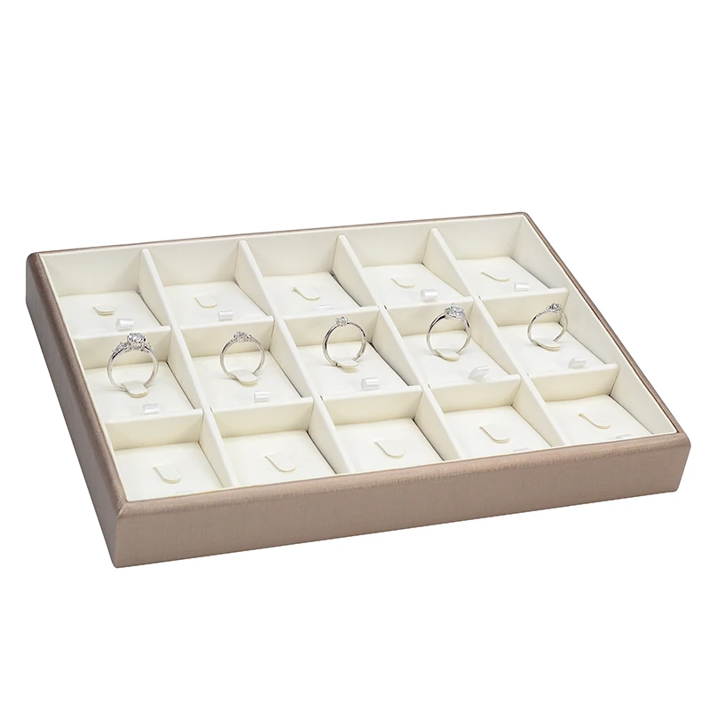 New Product Fashion Jewellery Tray Display Pu leather Ring Jewelry Tray, Champagne
New Product Fashion Jewellery Tray Display Pu leather Ring Jewelry Tray, Champagne