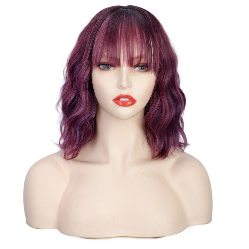 2021 New Style Synthetic Heat Resistant Wigs Purple Short Bob Water Wave Machine Made Daily Female Wigs
2021 New Style Synthetic Heat Resistant Wigs Purple Short Bob Water Wave Machine Made Daily Female Wigs