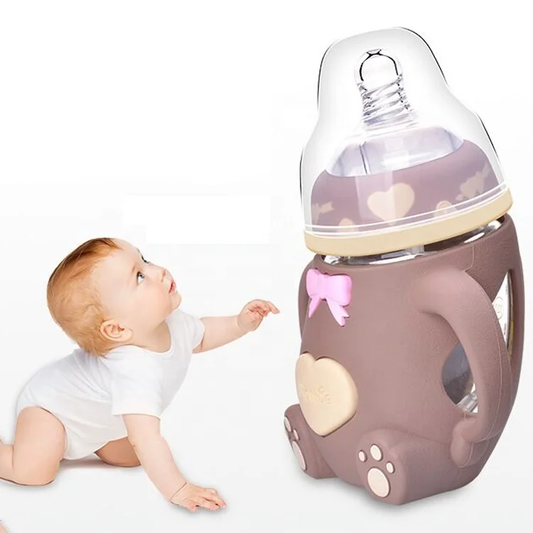Baby Feeding Bottles-Baby Milk Bottle-BPA Free Glass Infant Bottle with Protective Silicone Sleeve, Pink,rose red,green,blue,brown
Baby Feeding Bottles-Baby Milk Bottle-BPA Free Glass Infant Bottle with Protective Silicone Sleeve, Pink,rose red,green,blue,brown