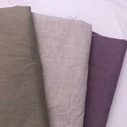280cm Wide Width Plain Dyed stock 100% French Linen fabric For Curtain Bedding Set