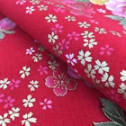 Factory Direct Sale Peony Pattern Hot-Stamping Cloth Craft Printed 100% Cotton Woven Patchwork Fabric for Children Bed Sheet