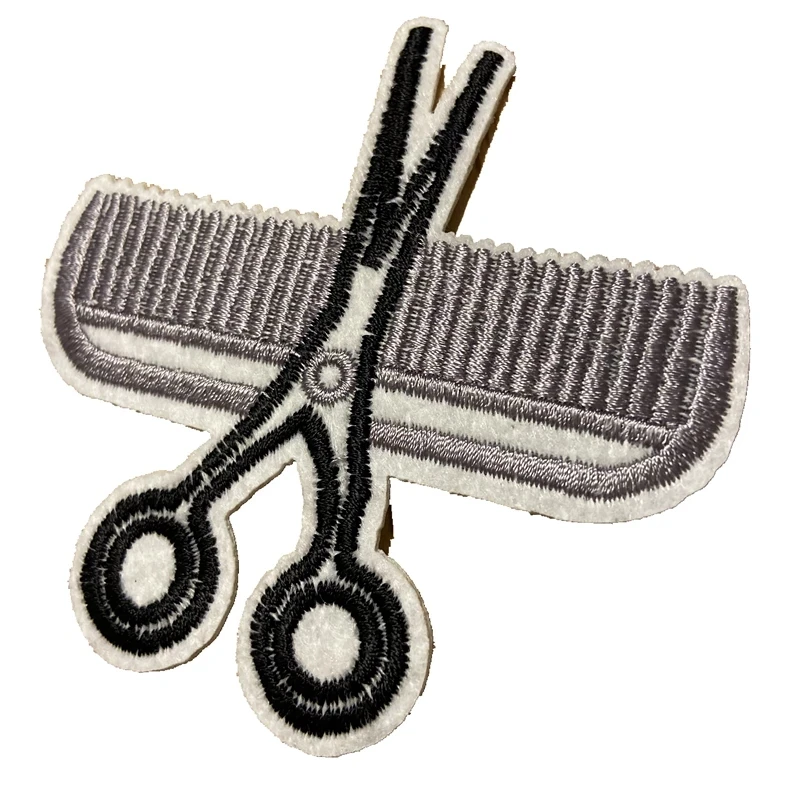 New Arrival 8 x 8 cm Scissors and Comb Embroidered Patches Iron on Embroidery Appliques for Clothes Bags DIY Decoration
New Arrival 8 x 8 cm Scissors and Comb Embroidered Patches Iron on Embroidery Appliques for Clothes Bags DIY Decoration