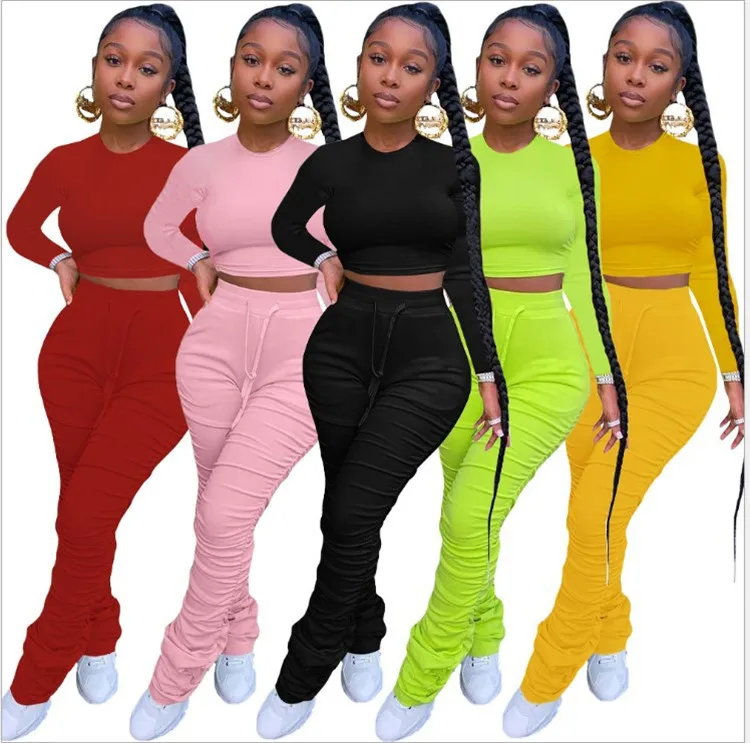 Long Sleeve Leggings Women stacked sweatpants 2 piece stacked pants sets women clothing, Customized color
Long Sleeve Leggings Women stacked sweatpants 2 piece stacked pants sets women clothing, Customized color