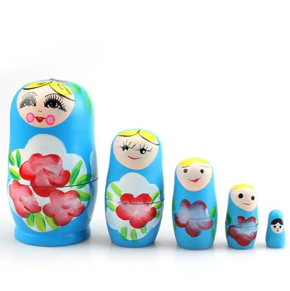 Home decor low cost travel souvenirs wood crafts russian wooden nesting dolls