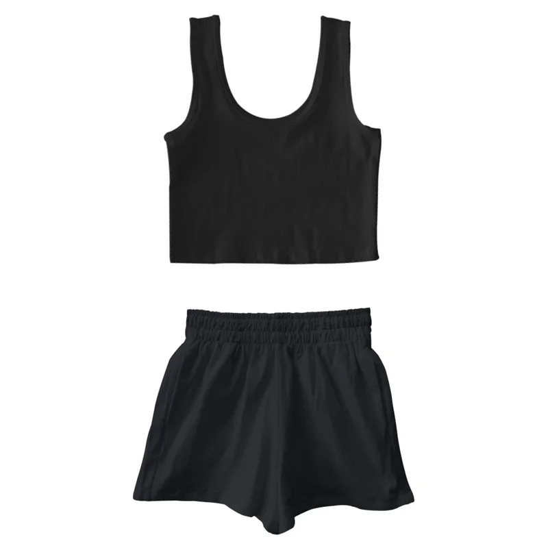 cotton crop top vest with sweat shorts New arrival Breathable woman sets cotton sports Short Set
cotton crop top vest with sweat shorts New arrival Breathable woman sets cotton sports Short Set