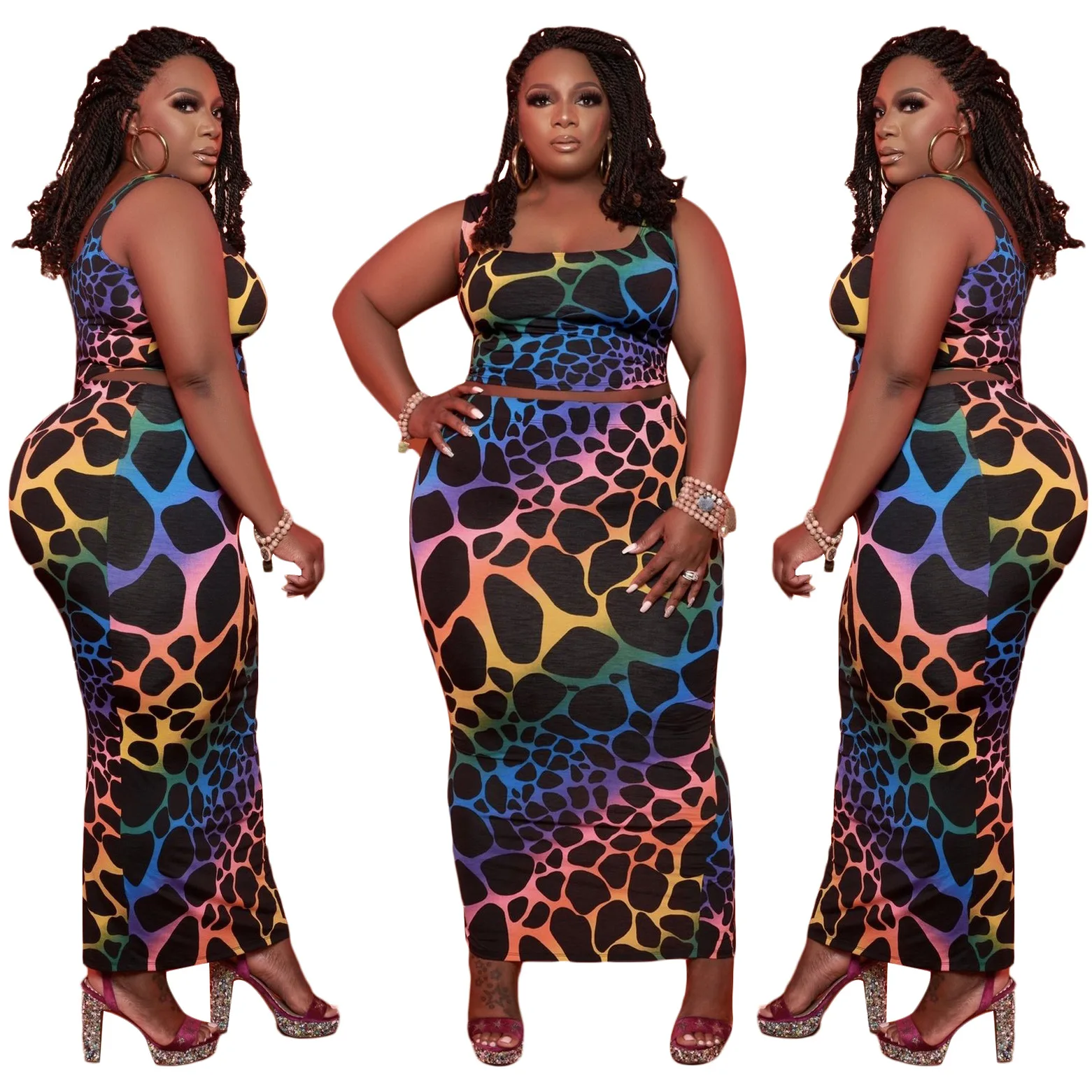 2021 summer Latest style plus size women clothing Casual leopard print sleeveless vest skirt 2 piece set, Customized color
2021 summer Latest style plus size women clothing Casual leopard print sleeveless vest skirt 2 piece set, Customized color