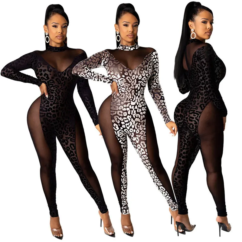 FS3497A Splicing velvet mesh leopard print slim long sleeve jumpsuits new arrivals spring clothing for women
FS3497A Splicing velvet mesh leopard print slim long sleeve jumpsuits new arrivals spring clothing for women