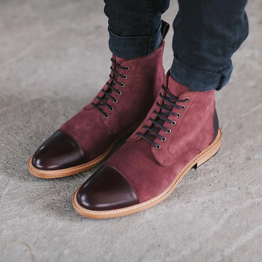 Winter Men's Winter Dress Shoes Mens Troy Boots Vegan Suede Faux Leather Lace Up Ankle Boots Drop Shipping Wholesale Size 48, 3 colors
Winter Men's Winter Dress Shoes Mens Troy Boots Vegan Suede Faux Leather Lace Up Ankle Boots Drop Shipping Wholesale Size 48, 3 colors