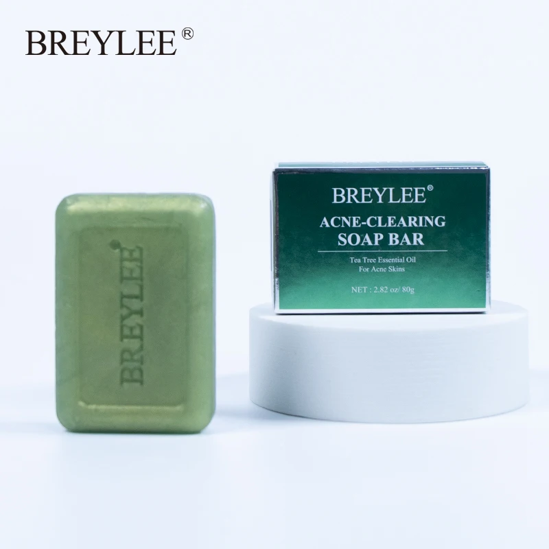 BREYLEE tea tree oil hand made soap skin whitening acne treatment soap free shipping, Green
BREYLEE tea tree oil hand made soap skin whitening acne treatment soap free shipping, Green
