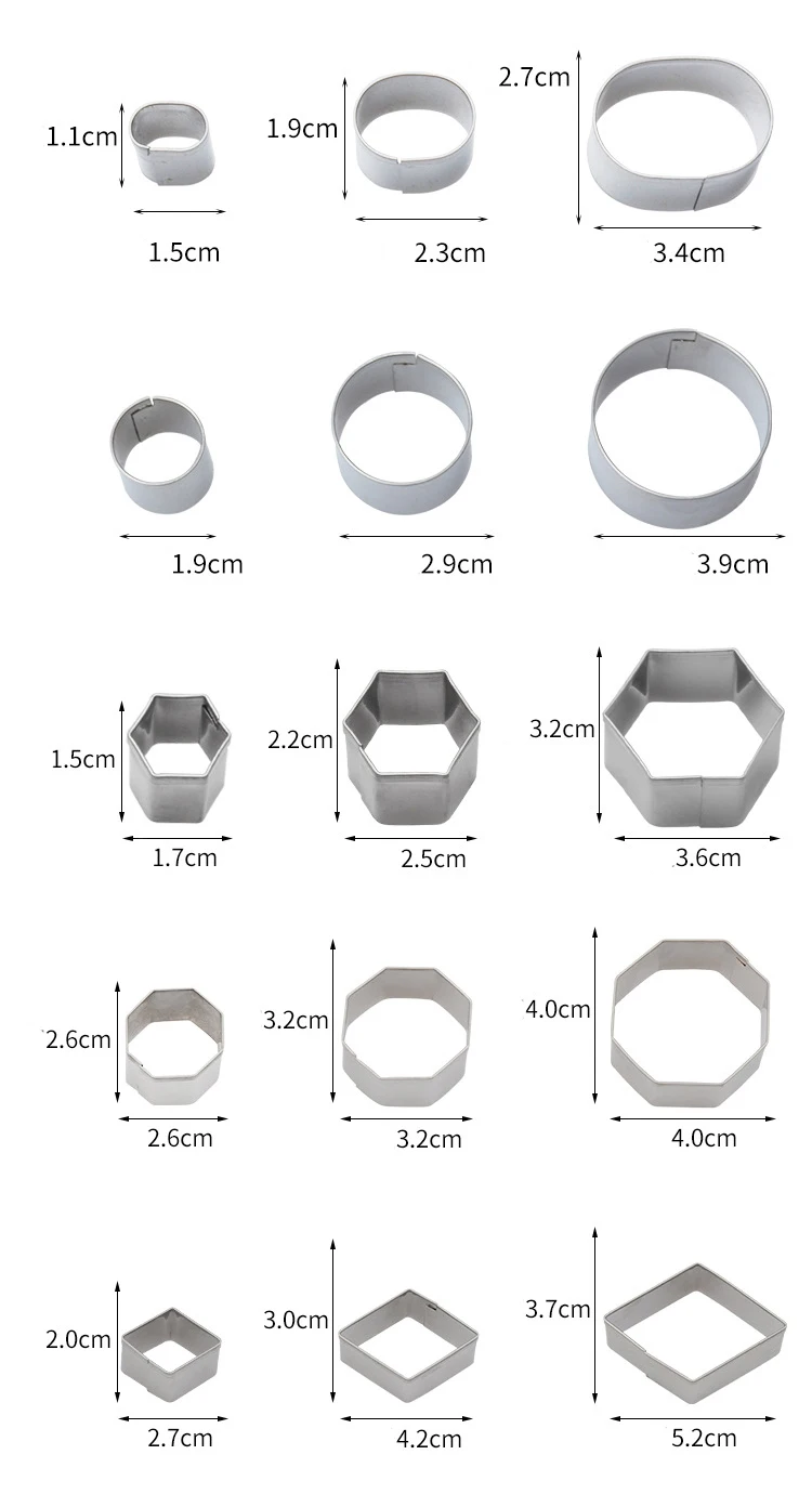 Online Top Seller 2019 New Baking Tool 24 PCS Stainless Steel Halloween DIY Tools Heart Star Biscuits Mold Cookie Cutter Set