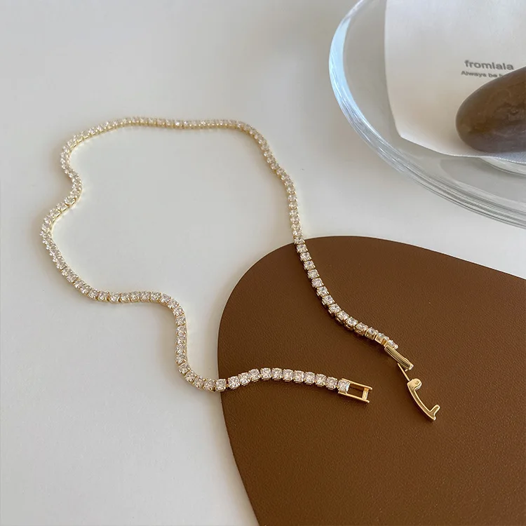 Hot Selling Linked Shiny Rhinestone Choker Necklace Thin Square Crystal Necklace Women Trendy Minimalist Korean Jewelry 2021 New, Gold
Hot Selling Linked Shiny Rhinestone Choker Necklace Thin Square Crystal Necklace Women Trendy Minimalist Korean Jewelry 2021 New, Gold