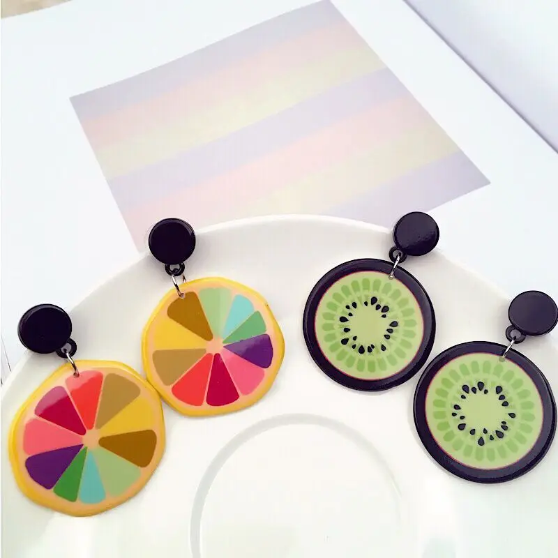 Korean Fashion Wild Personality Earrings Exaggerated Earrings Fruit Acrylic Sheet Earrings, Picture shows
Korean Fashion Wild Personality Earrings Exaggerated Earrings Fruit Acrylic Sheet Earrings, Picture shows
