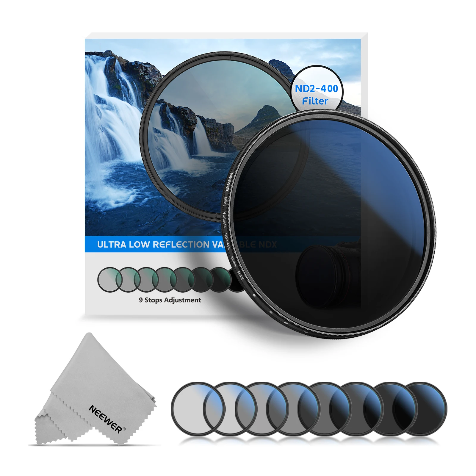 Neewer MRC ND Filter for Camera LensVariable Neutral Density Adjustable Filter ND2 to ND400 with Multi-Layer CoatingUltra-Slim
Neewer MRC ND Filter for Camera LensVariable Neutral Density Adjustable Filter ND2 to ND400 with Multi-Layer CoatingUltra-Slim