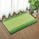 Ultra-fine fiber tufted floor mats with gradual color stripes Stereoscopic effect bath mat