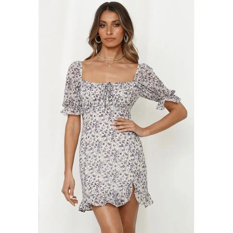 PEARL Dresses Women 2021 Summer Printed Square Collar Slim Purple Skirt Casual Dress Women
PEARL Dresses Women 2021 Summer Printed Square Collar Slim Purple Skirt Casual Dress Women