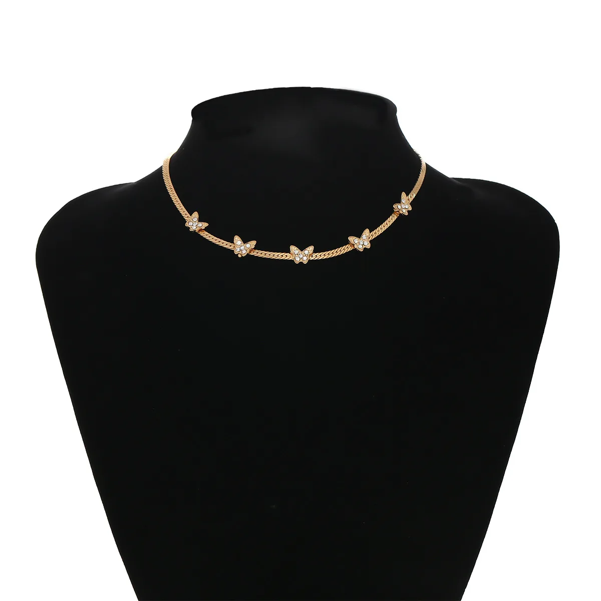 Wholesale Fashion Jewelry Plating Snake Chain Necklace Simple Gold Tone Butterfly Choker Necklace
Wholesale Fashion Jewelry Plating Snake Chain Necklace Simple Gold Tone Butterfly Choker Necklace
