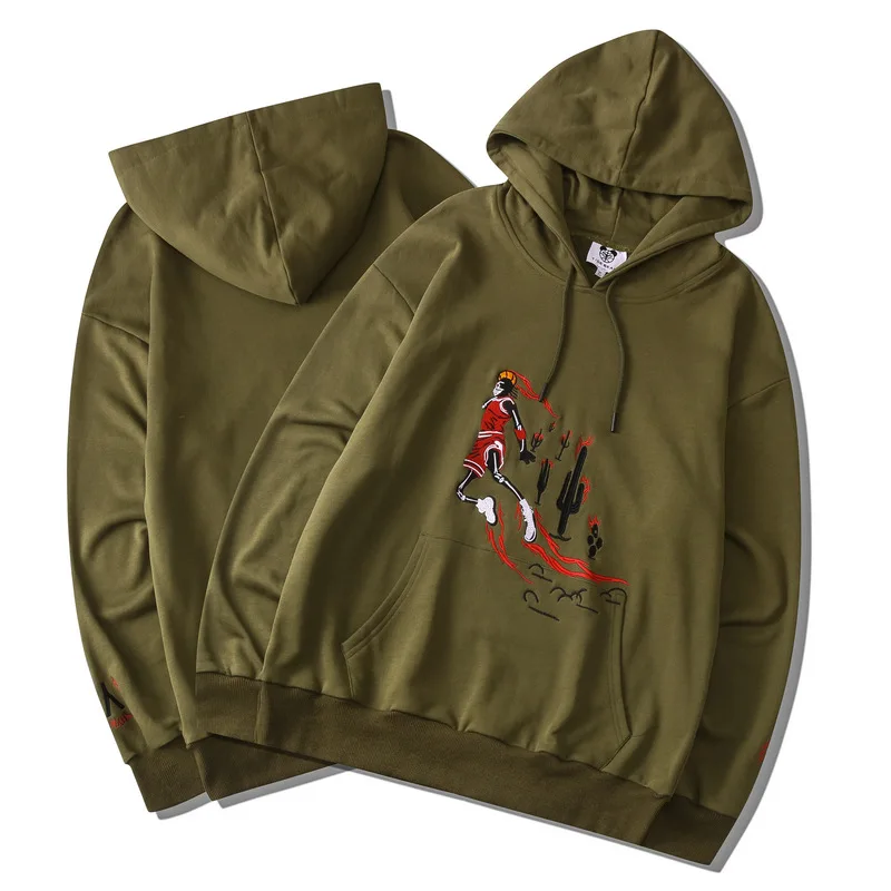 Army Green Basketball Cartoon Character Embroidered Pullover Oversized Hoodie Embroidery
Army Green Basketball Cartoon Character Embroidered Pullover Oversized Hoodie Embroidery