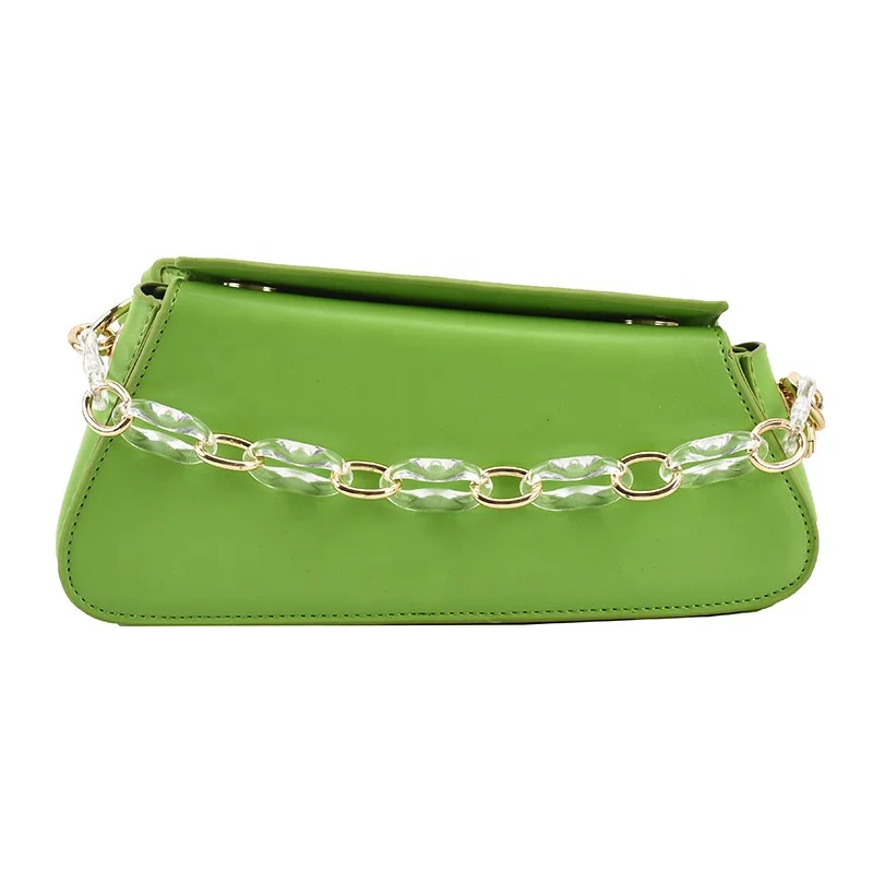 High Quality Solid PU Leather Lady Purse Bag Underarm Acrylic Chain Handle Bags Women Shoulder Small Handbag
High Quality Solid PU Leather Lady Purse Bag Underarm Acrylic Chain Handle Bags Women Shoulder Small Handbag