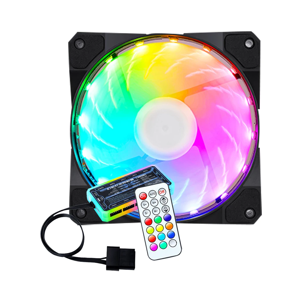 12CM control rgb RGB color changing LED 15 lights cooling mute computer fan, Customized color
12CM control rgb RGB color changing LED 15 lights cooling mute computer fan, Customized color