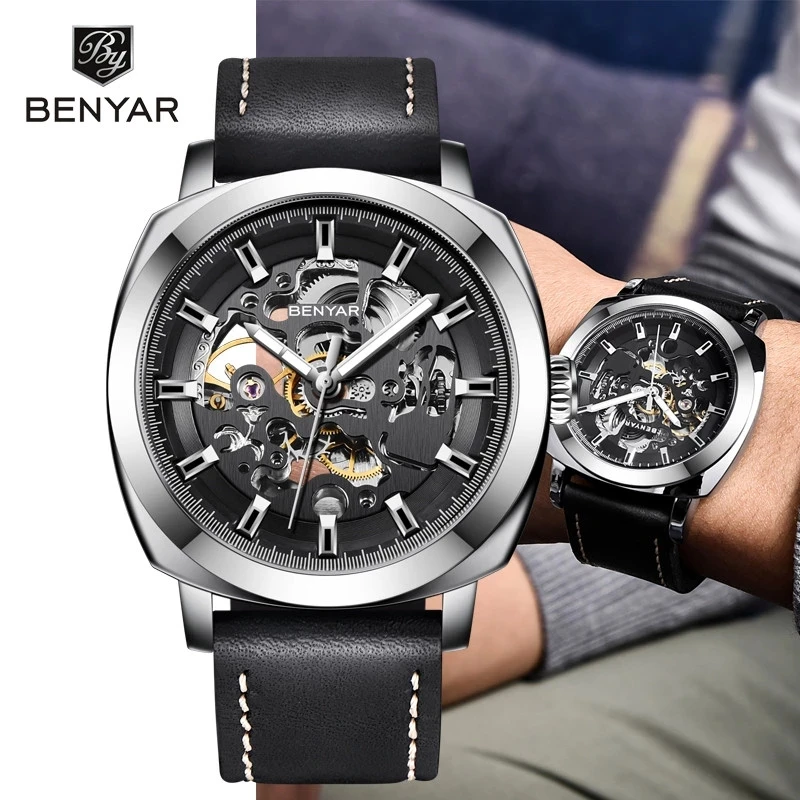 Relogio Masculino BENYAR New 5121 Mechanical Men Watch Waterproof Classic Top Brand Luxury Automatic Business Male Wristwatch, 6-colors 
Relogio Masculino BENYAR New 5121 Mechanical Men Watch Waterproof Classic Top Brand Luxury Automatic Business Male Wristwatch, 6-colors