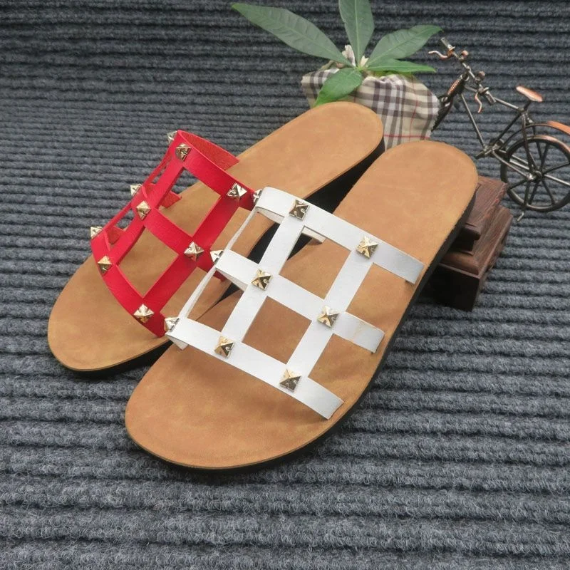 En Cuir Sandals Wholesale Plate Tachas Sandals Women Sommer Elegant Designer Sandals Strand Personalizado Femme Sale Skidproof 
En Cuir Sandals Wholesale Plate Tachas Sandals Women Sommer Elegant Designer Sandals Strand Personalizado Femme Sale Skidproof