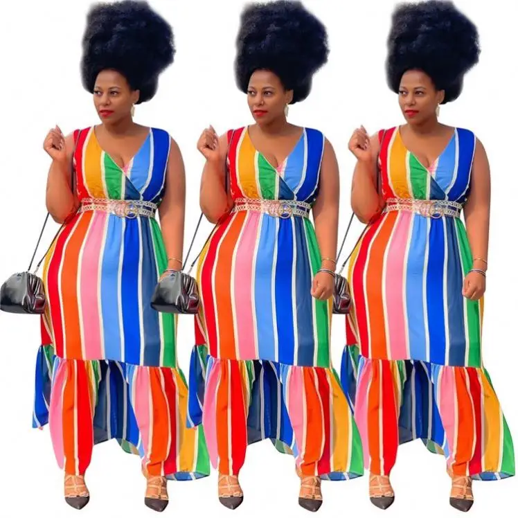 TINA New Style Candy Stripe Printing Deep V Sleeveless Elegant Casual Dresses Summer Prom Dresses
TINA New Style Candy Stripe Printing Deep V Sleeveless Elegant Casual Dresses Summer Prom Dresses