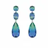 YSearring-282 Xuping Gradient Color Drop Pin Earring Crystal Lady Jewelry, Bohemian Christmas Gift RTS Stock Dangling Earring
