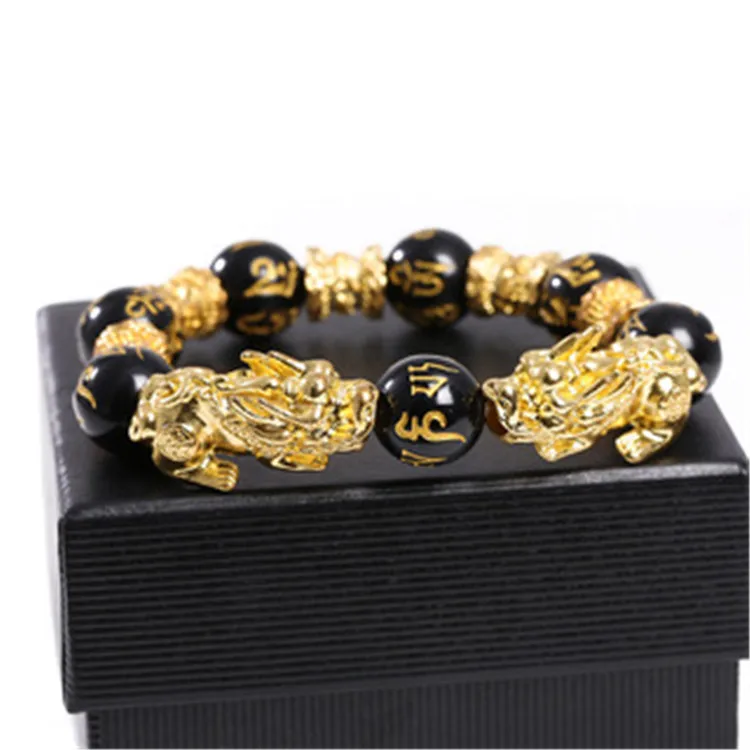 Wholesale 14mm Lucky Pixiu Bracelet Inspirational Feng Shui Bracelet Men Jewelry, Black color
Wholesale 14mm Lucky Pixiu Bracelet Inspirational Feng Shui Bracelet Men Jewelry, Black color