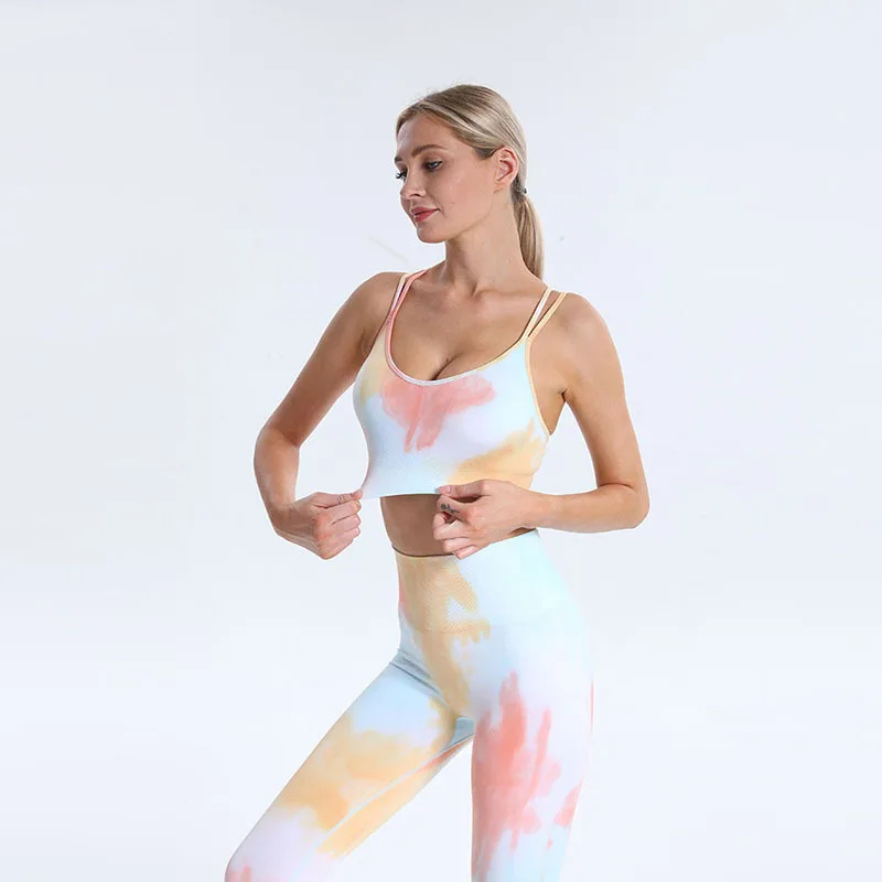 New Tie Dye Yoga Set Gym Fitness Workout Sports Suits 2 Pieces Sports Bra and Leggings Set, Customized colors
New Tie Dye Yoga Set Gym Fitness Workout Sports Suits 2 Pieces Sports Bra and Leggings Set, Customized colors