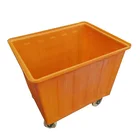 Heavy duty 1010*630*770mm push cart plastic laundry trolley on wheels sale