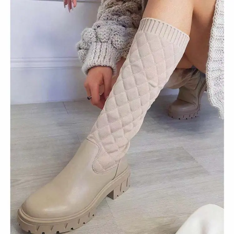 Large size mid-tube boots women's 2021 autumn and winter new mid-heel round toe flying knit boots
Large size mid-tube boots women's 2021 autumn and winter new mid-heel round toe flying knit boots