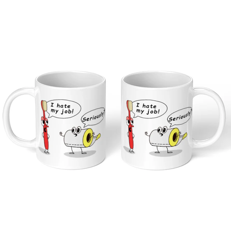 Cute humor funny sublimation mugs custom pattern advertising promo ceramic water cup
Cute humor funny sublimation mugs custom pattern advertising promo ceramic water cup