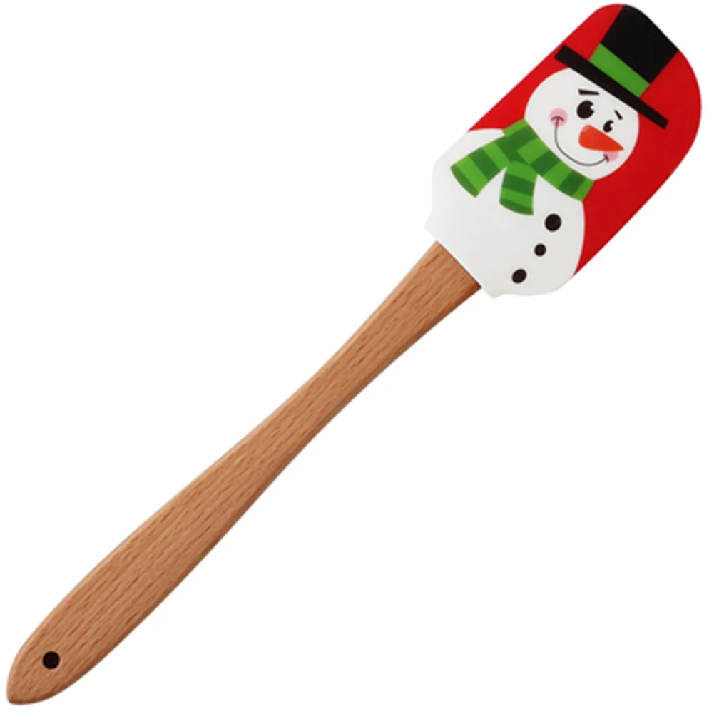 Creative christmas theme butter spread knife wooden handle baking silicone spatula, Various colors of christmas spatula
Creative christmas theme butter spread knife wooden handle baking silicone spatula, Various colors of christmas spatula