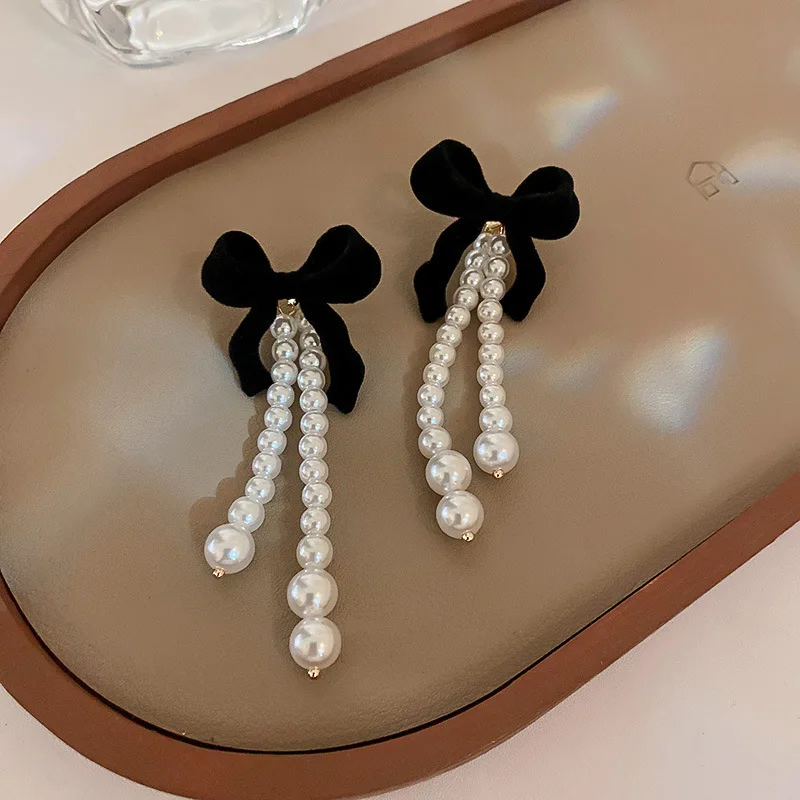Best Selling S925 Sterling Silver Needle Velvet Butterfly Knot Earrings Fresh Water Pearl Tassel Drop Earrings For Girls Jewelry
Best Selling S925 Sterling Silver Needle Velvet Butterfly Knot Earrings Fresh Water Pearl Tassel Drop Earrings For Girls Jewelry