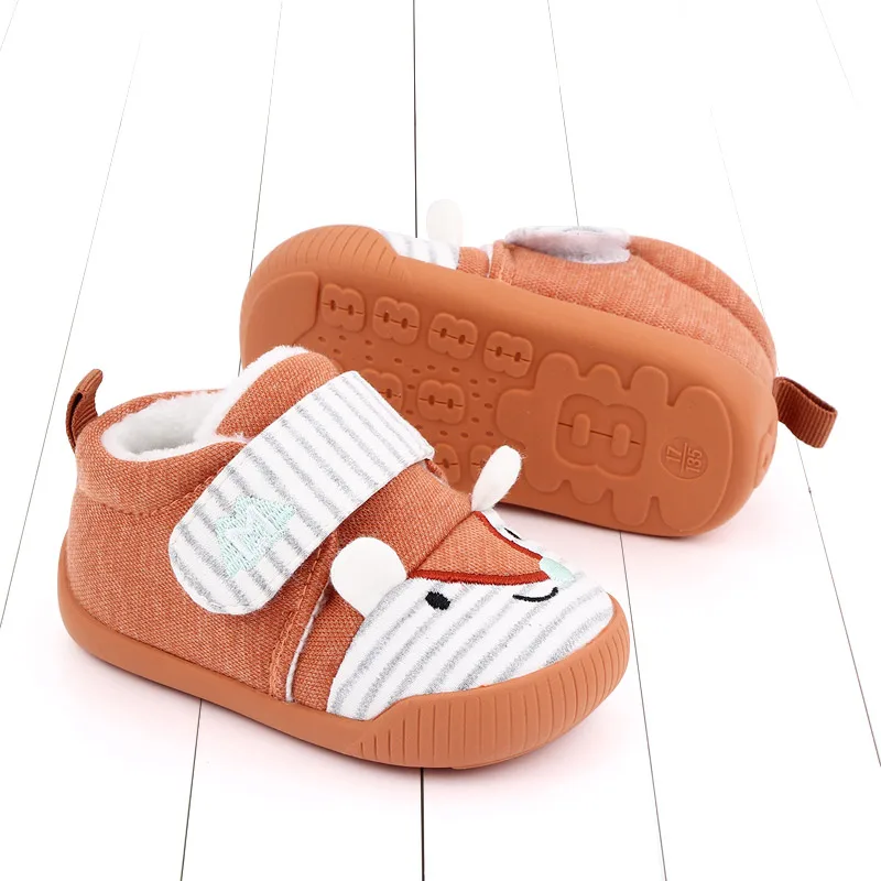 Warm Cute Animal Print Cotton Baby Shoes New Born Baby Walking Shoes Unisex details