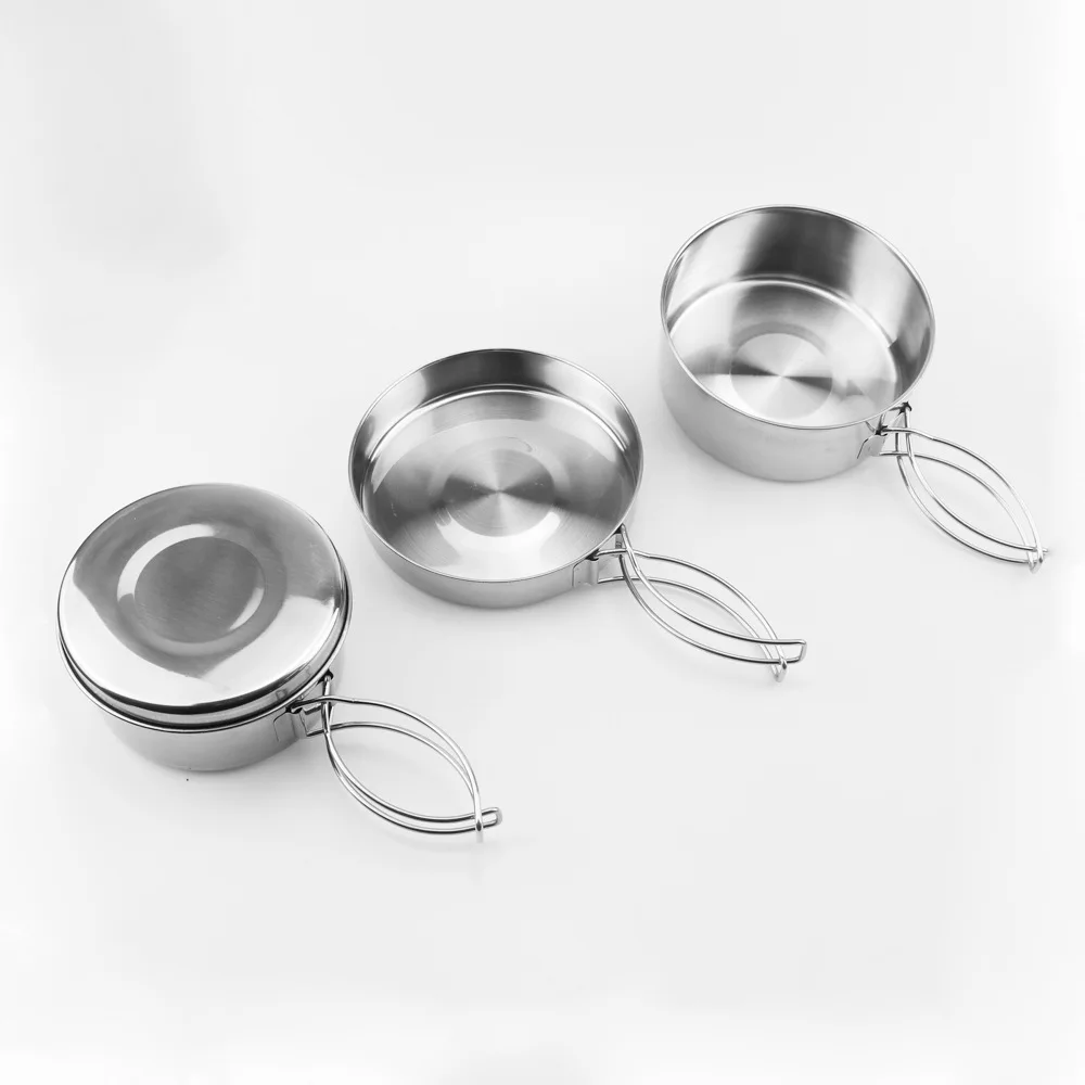 Cookware Manufacturers Outdoor Folding Kitchenware Cooking Pot Sets Stainless Steel Camping Pots Non Stick Cookware Set, Stainless steel color
Cookware Manufacturers Outdoor Folding Kitchenware Cooking Pot Sets Stainless Steel Camping Pots Non Stick Cookware Set, Stainless steel color