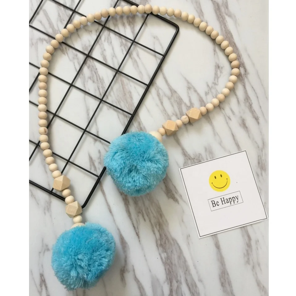 Pom-Pom Ball Wooden Beads String Pendant Wall Hanging Ornament Nursery Decor Baby Room Tent Decoration
Pom-Pom Ball Wooden Beads String Pendant Wall Hanging Ornament Nursery Decor Baby Room Tent Decoration