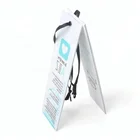 Luxury Design Custom Printed Brand Name Logo Clothing Hang Tags with Paper and Clear Transparent PVC