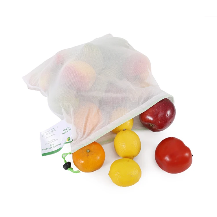 A639 1pc Eco-friendly Reusable Drawstring Mesh Shopping Bag Washable Kitchen Home Vegetable Fruit Storage Mesh Cotton Bags, White
A639 1pc Eco-friendly Reusable Drawstring Mesh Shopping Bag Washable Kitchen Home Vegetable Fruit Storage Mesh Cotton Bags, White