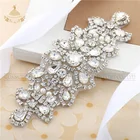 Crystal Stone Beads Iron on Applique Piece Rhinestone Hot Fix Design Patch