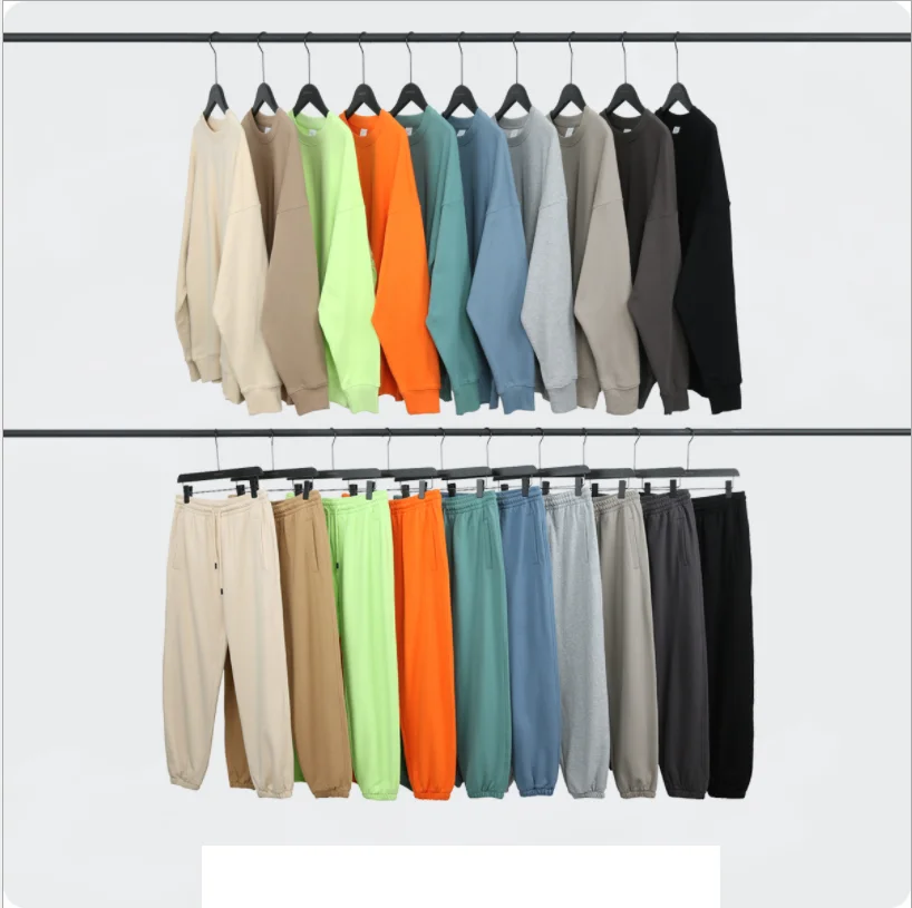 Wholesale High Quality Cotton Terry Custom Sweatshirts&Sweatpants Jogger Set Men Tracksuit
Wholesale High Quality Cotton Terry Custom Sweatshirts&Sweatpants Jogger Set Men Tracksuit