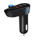 Free Shipping LED display hands free calling car blue'tooth fm transmitter for iPhone and Android phones