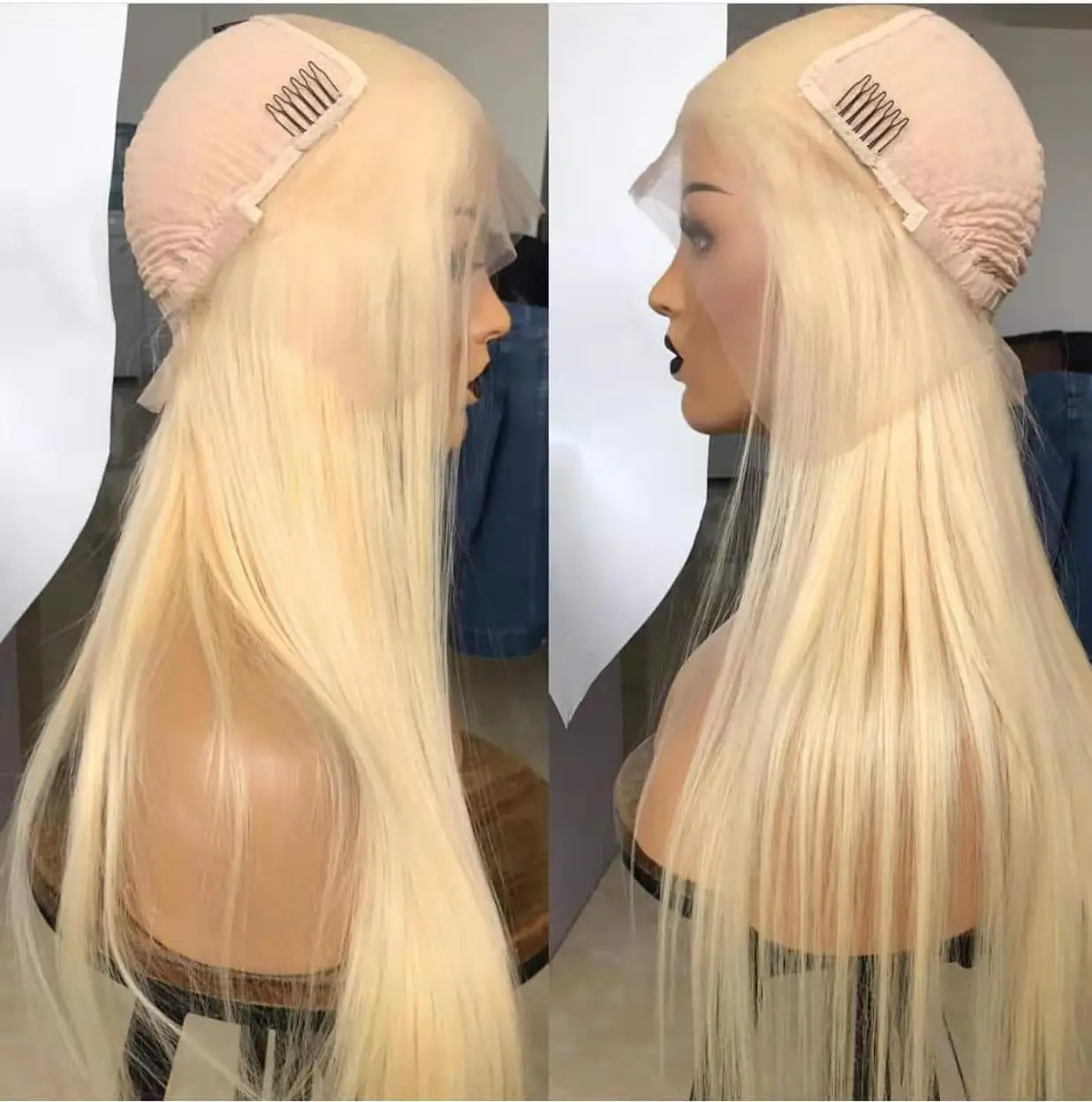 Keyu Human Hair Transparent Lace Front Wig Blonde Pre plucked Straight Peruvian Hair Glueless Wig with Bangs for Black Women
Keyu Human Hair Transparent Lace Front Wig Blonde Pre plucked Straight Peruvian Hair Glueless Wig with Bangs for Black Women
